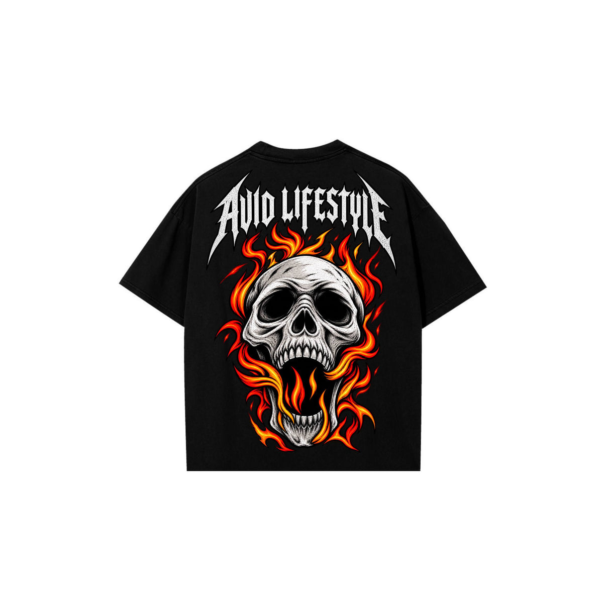 Flaming Skull Tee